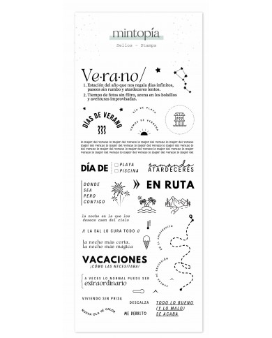 Sello Mintopía Verano by Scrapbypat CASTELLANO SEMT000260 Sello Mintopía Verano by Scrapbypat CASTELLANO SEMT000260
