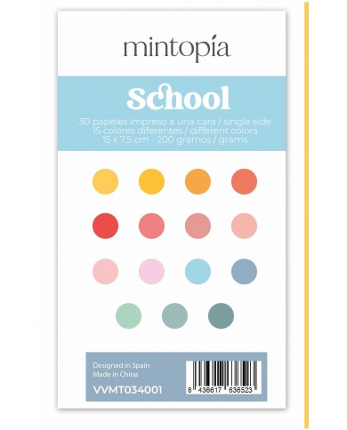 Mini pad de papeles para Mini Evolution School Days Mintopía VVMT034001 Mini pad de papeles para Mini Evolution School Days Mintopía VVMT034001