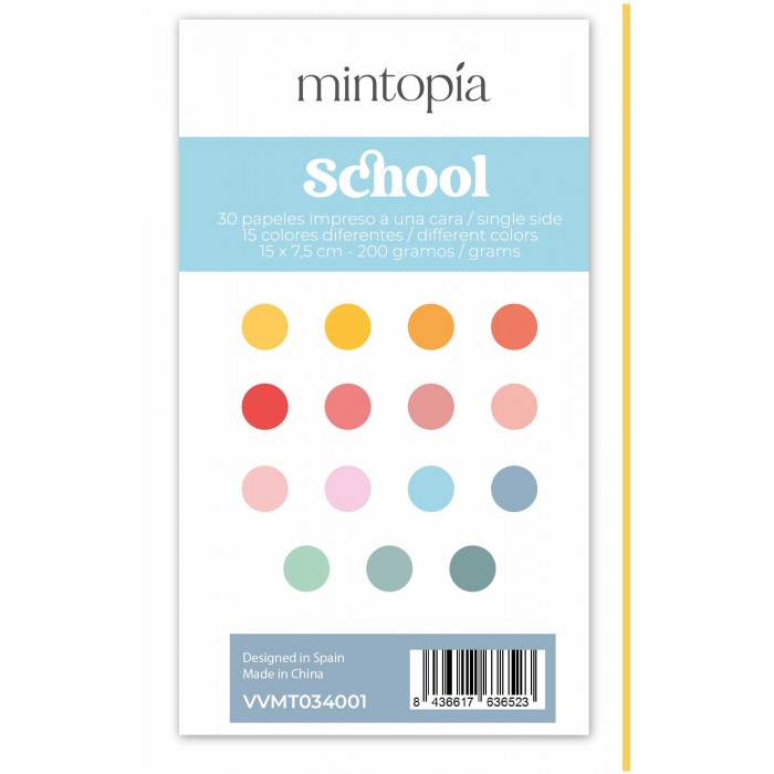 Mini pad de papeles para Mini Evolution School Days Mintopía VVMT034001