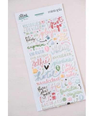 Pegatinas puffy frases A volar Travel Stories Mintopía VVMT033007 Pegatinas puffy frases A volar Travel Stories Mintopía VVMT033007