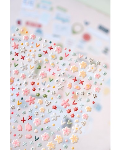 Pegatinas puffy flores A volar Travel Stories Mintopía  VVMT033005 Pegatinas puffy flores A volar Travel Stories Mintopía  VVMT033005