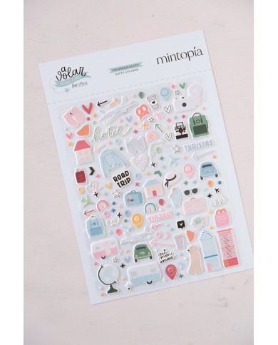 Pegatinas puffy Ilustraciones A volar Travel Stories Mintopía  VVMT033006 Pegatinas puffy Ilustraciones A volar Travel Stories Mintopía  VVMT033006