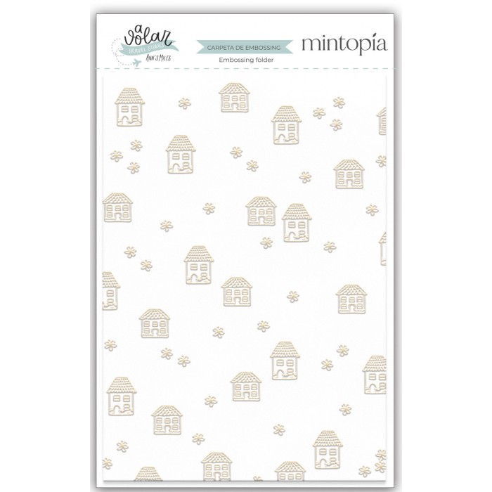 Carpeta de embossing 6"x8" Casitas A volar Travel Stories Mintopía VVMT033022