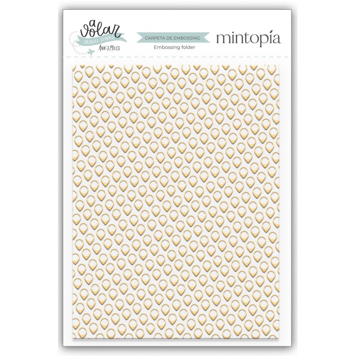 Carpeta de embossing 6"x8" Geotags  A volar Travel Stories Mintopía VVMT033023