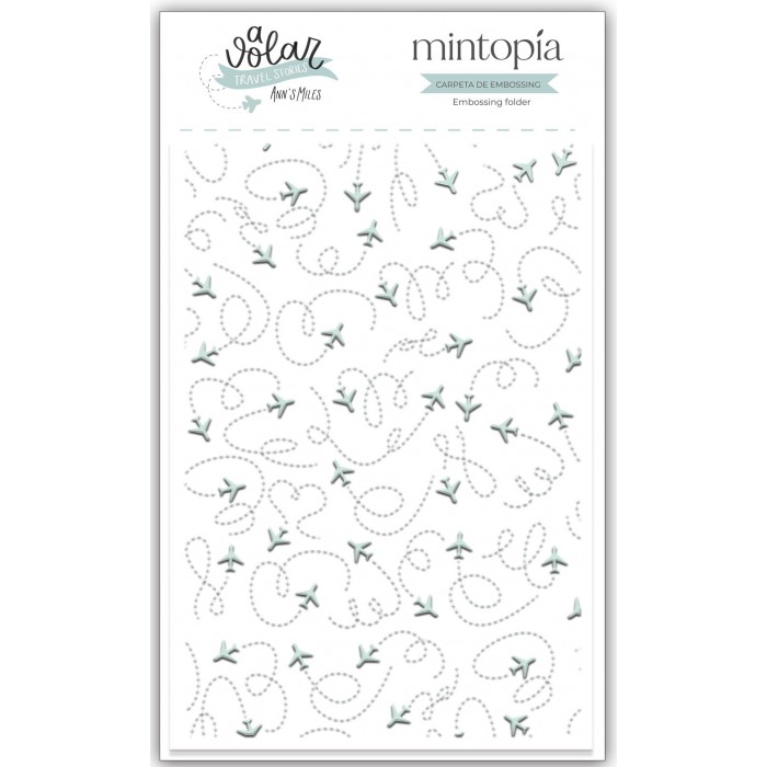 Carpeta de embossing 7,5 x 12,7 Aviones A volar Travel Stories Mintopía