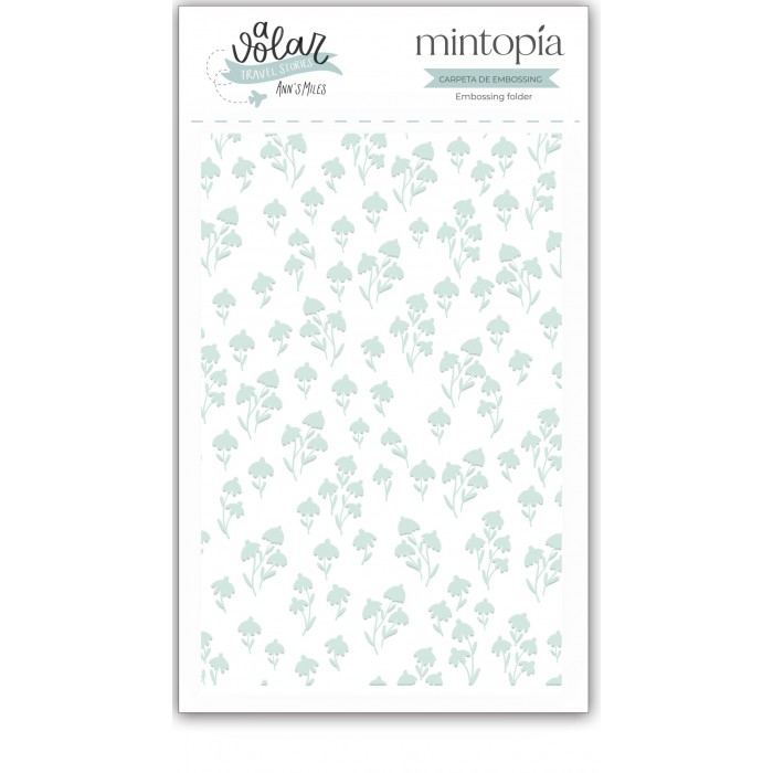 Carpeta de embossing 3"x5" Flores A volar Travel Stories Mintopía VVMT033026