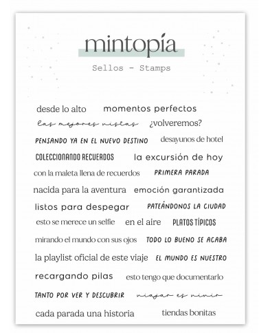 Sello frasecitas El mundo es nuestro Mintopía SEMT000251 Sello frasecitas El mundo es nuestro Mintopía SEMT000251