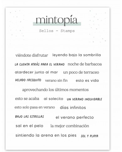 Sello frasecitas Un verano inolvidable Mintopía SEMT000252 Sello frasecitas Un verano inolvidable Mintopía SEMT000252