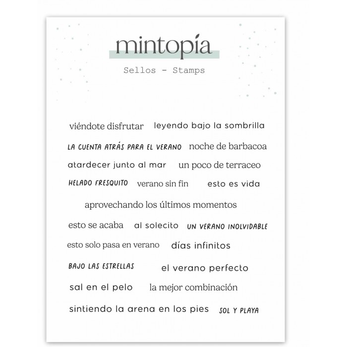 Sello frases Un verano inolvidable Mintopía SEMT000252