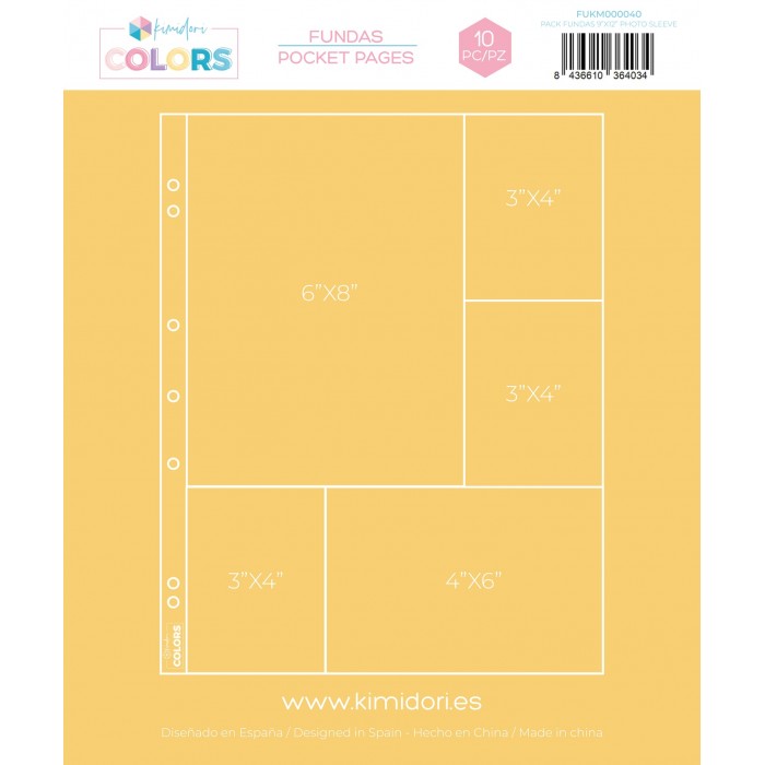 Fundas Kimidori Colors 9"x12" Modelo 6 FUKM000040
