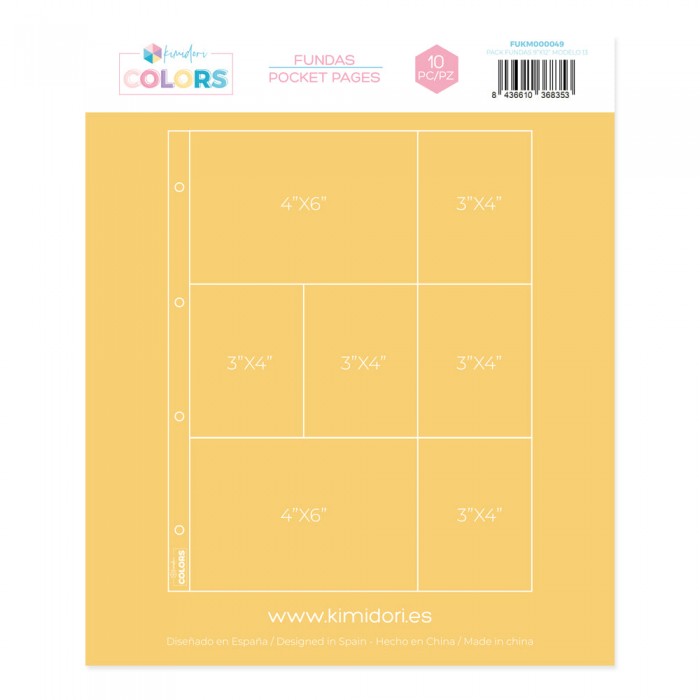 Fundas 9"x12" Kimidori Colors Modelo 13 FUKM000049