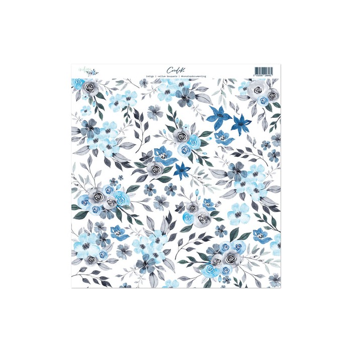 VELLUM BOUQUET 12*12 INDIGO