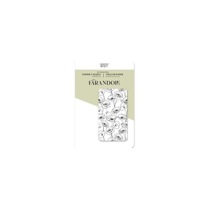 Kit por 4 unidades de papeles vellum Farandole Florileges