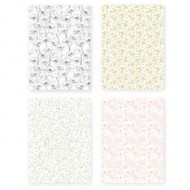 Kit por 4 unidades de papeles vellum Farandole Florileges