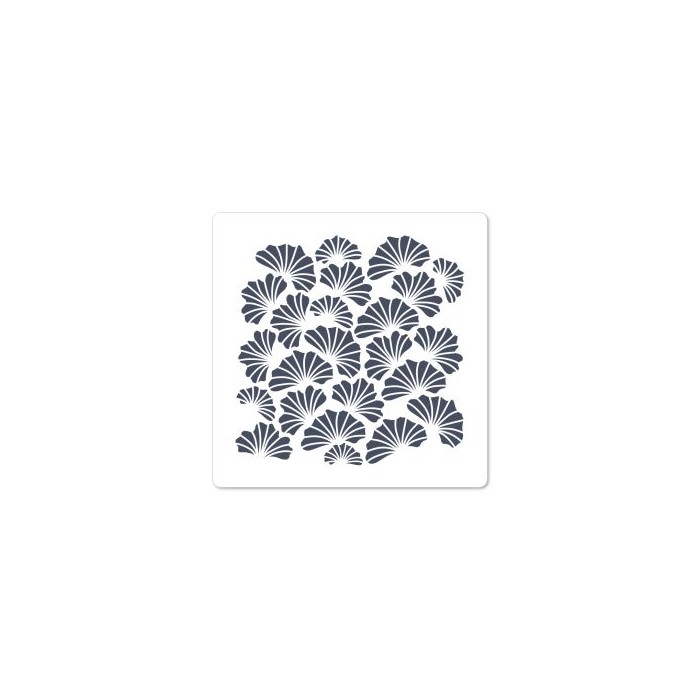 GINKGO BACKGROUND Stencil 15 x 15 cm