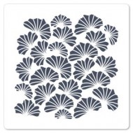 GINKGO BACKGROUND Stencil 15 x 15 cm