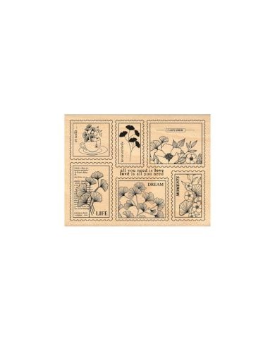 GINKGO sello de madera y caucho GINKGO STAMPS GINKGO sello de madera y caucho GINKGO STAMPS