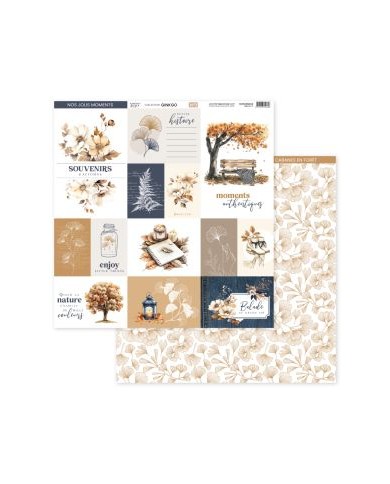 GINKGO 3 printed paper 30x30 GINKGO 3 printed paper 30x30