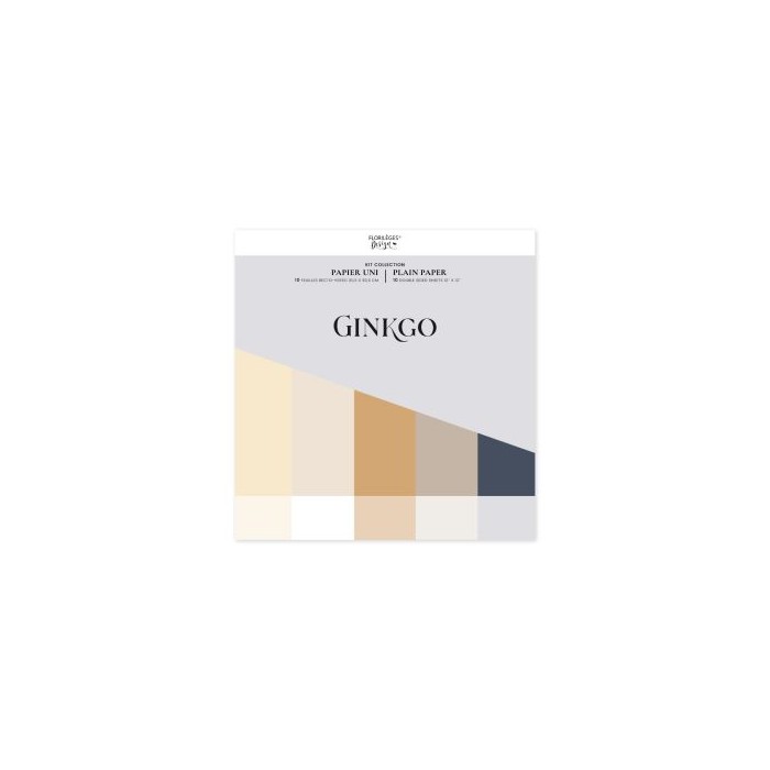 GINKGO papeles lisos kit x 10 unidades