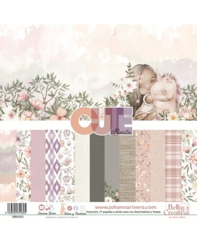 Colección Cute 17 papeles a doble cara, 30x30cmts