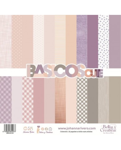 Básicos 10 papeles a doble cara, «Cute» /Decorative set paper, 10 hojas Básicos 10 papeles a doble cara, «Cute» /Decorative set paper, 10 hojas