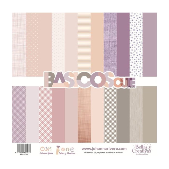 Básicos 10 papeles a doble cara, «Cute» /Decorative set paper, 10 hojas