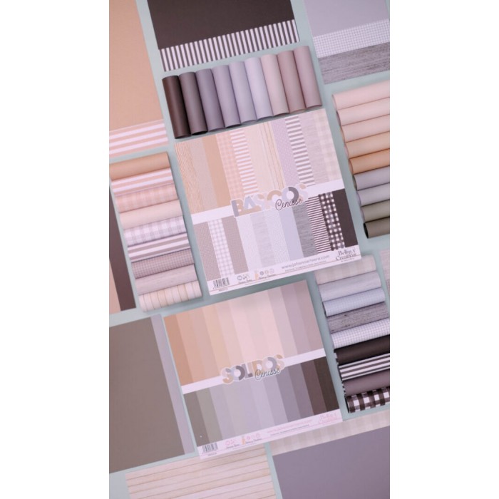 Colección 12 BÁSICOS doble cara 12×12″ CENISSE Johanna Rivero