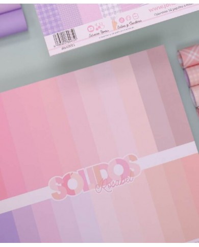 Colección 12 SÓLIDOS doble cara 12×12″ ROSABEL Johanna Rivero Colección 12 SÓLIDOS doble cara 12×12″ ROSABEL Johanna Rivero