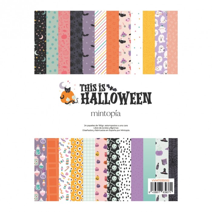 Bloc de papeles This is Halloween a una cara  Tamaño 6"x8" (15,25 cm x 20,3 cm)