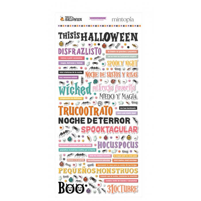 Pegatinas puffy palabras This is Halloween VVMT035008