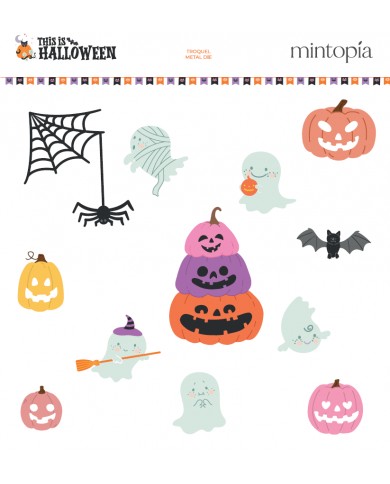 Troquel Calabazas y fantasmas This is Halloween