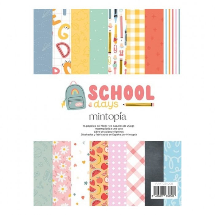 Pad de papeles de 6x8 School Days Mintopía