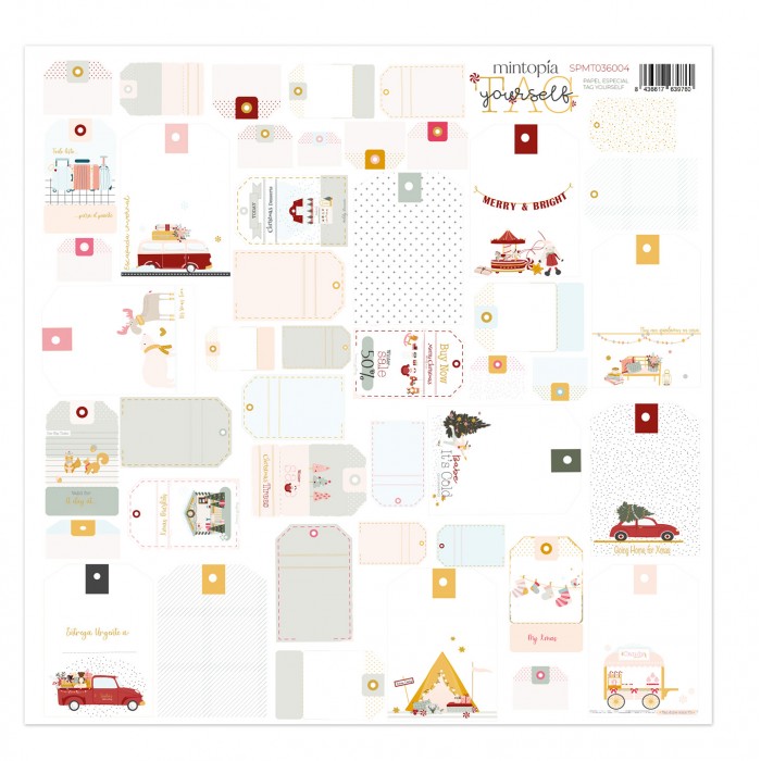 Papel especial tag yourself 12x12 Babe it's cold outside de Mintopía SPMT036004