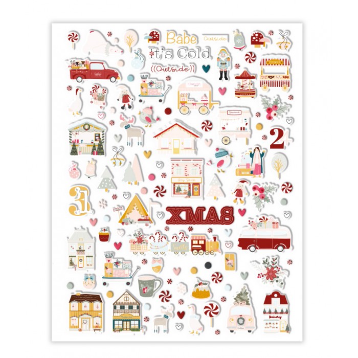 Pegatinas puffy ilustraciones Babe it's cold outside de Mintopía VVMT036013