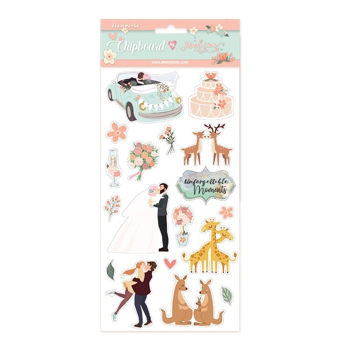 Chipboard  "Love Story" Johanna Rivero