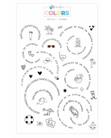 Sello Kimidori Colors Frases circulares veraniegas SEKM000142