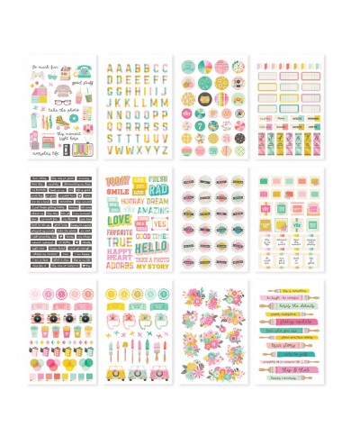 Simple Stories Sticker Book 12/Sheets True Colors -