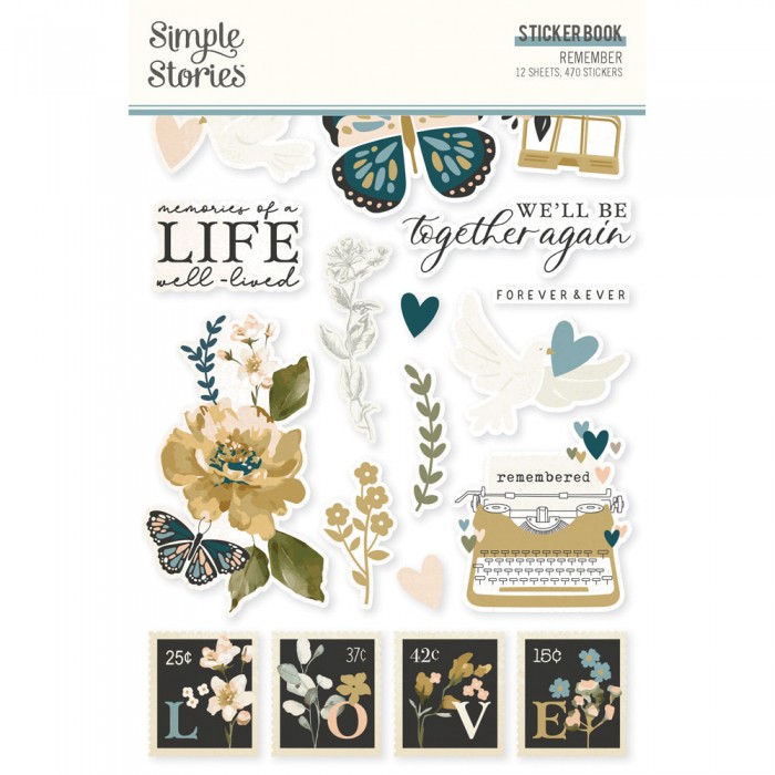Simple Stories Sticker Book 12/Sheets Remember