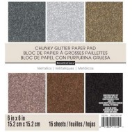 Bloc de papel metálico con purpurina (6.0 x 6.0 in) Recollection -