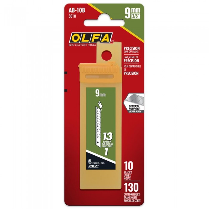 Repuesto para Trincheta Olfa de 9mm, contiene 13 hojas