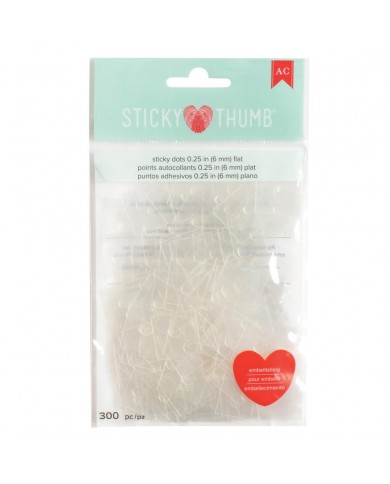 Puntos adhesivos planos .25" 300/Pkg