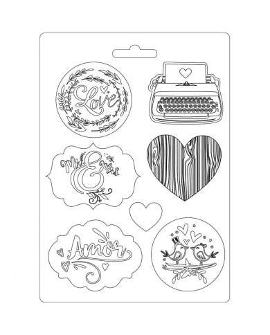 Placa para moldes "Love Story" Johanna Rivero