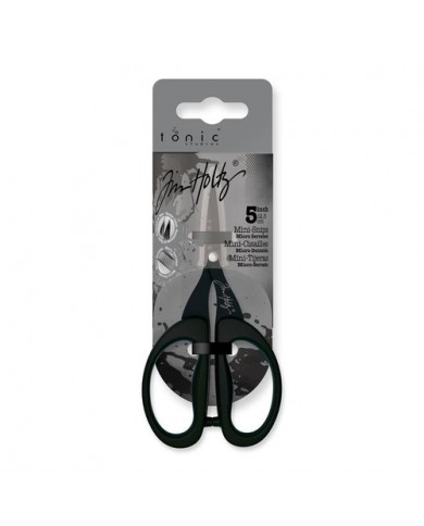 Tijera Tim Holtz Non-Stick Titanium Micro Serrated Mini Snips 5"