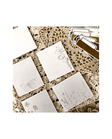 Set 35 die cuts Tags - Posdata