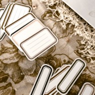 Set 35 die cuts Tags - Posdata