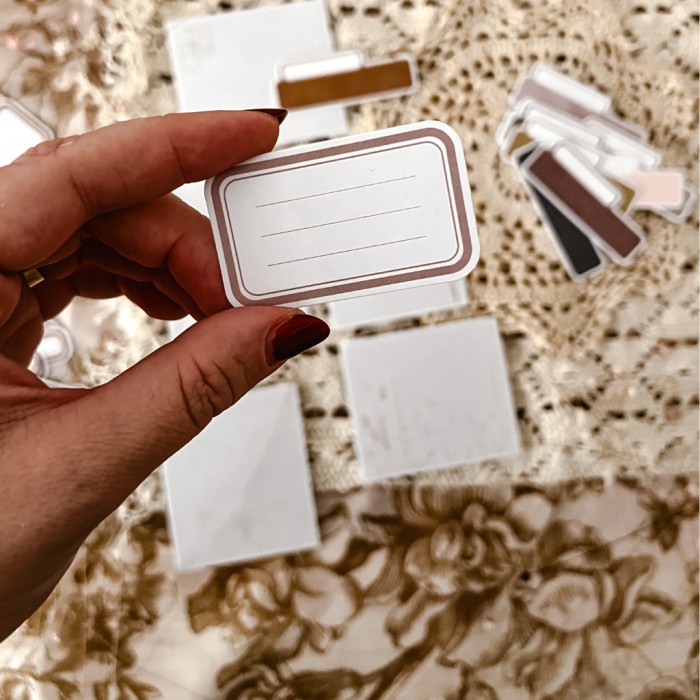 Set 35 die cuts Tags - Posdata