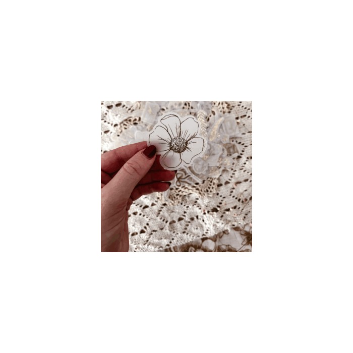 Set 50 die cuts vellum foil - Posdata