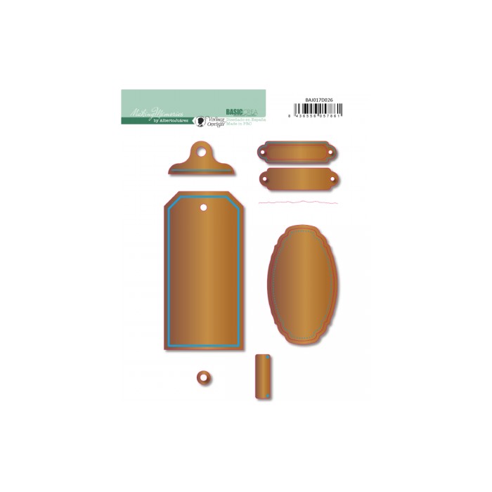 Troquel tag Odissey - Salted caramel Modelo BAJ017D026