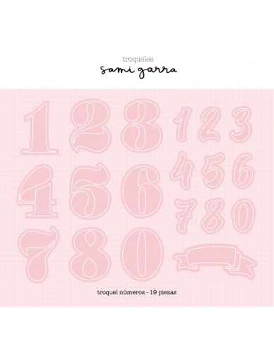 Troquel Números - Sami Garra Purpurina