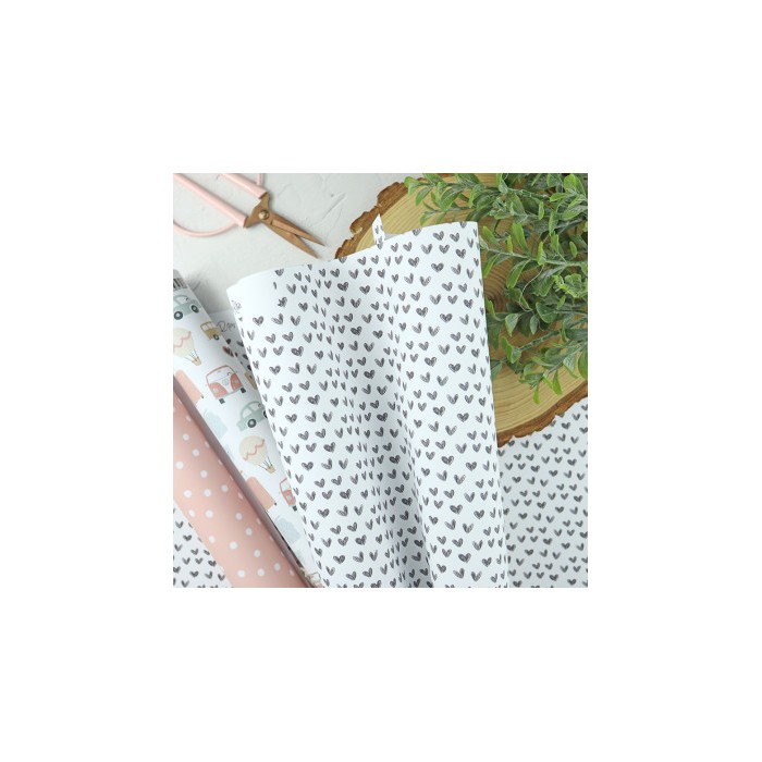 Papel laminado para encudernación Corazones XXL Alúa Cid